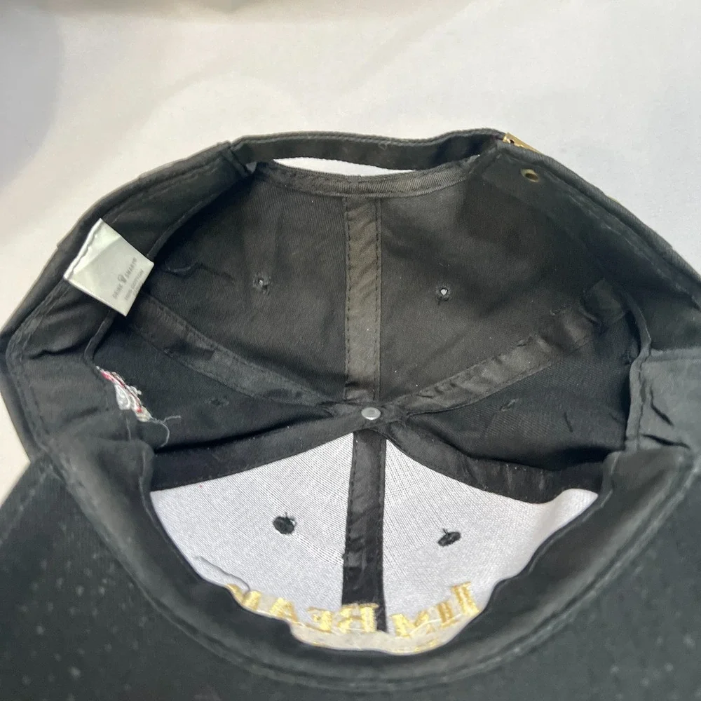 Jim Beam Black Baseball Cap Mens One Size Logo Embroidered Adjustable Strapback
